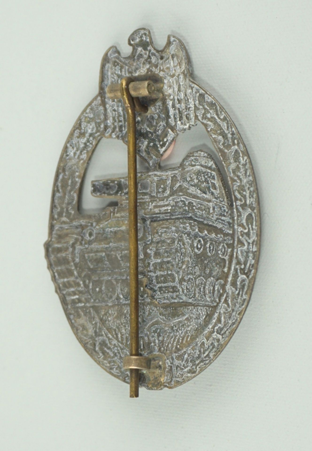 Panzerkampfabzeichen, Sammleranfertigung, hohl geprägt, Bronze - Bild 2 aus 2