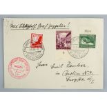 Luftschiff Graf Zeppelin, abgestempelter Brief, Frankfurt - Berlin