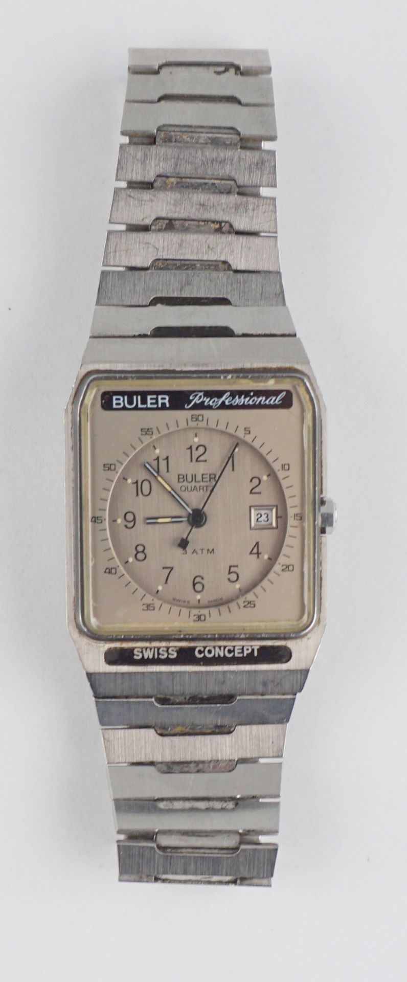 3 Armbanduhren mit Karree-Gehäuse, Quarz, Seiko und Citizen, Buler, 1980er Jahre - Image 3 of 6