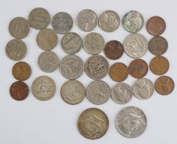 30 Münzen USA, aus der Zeit von 1941 -1968