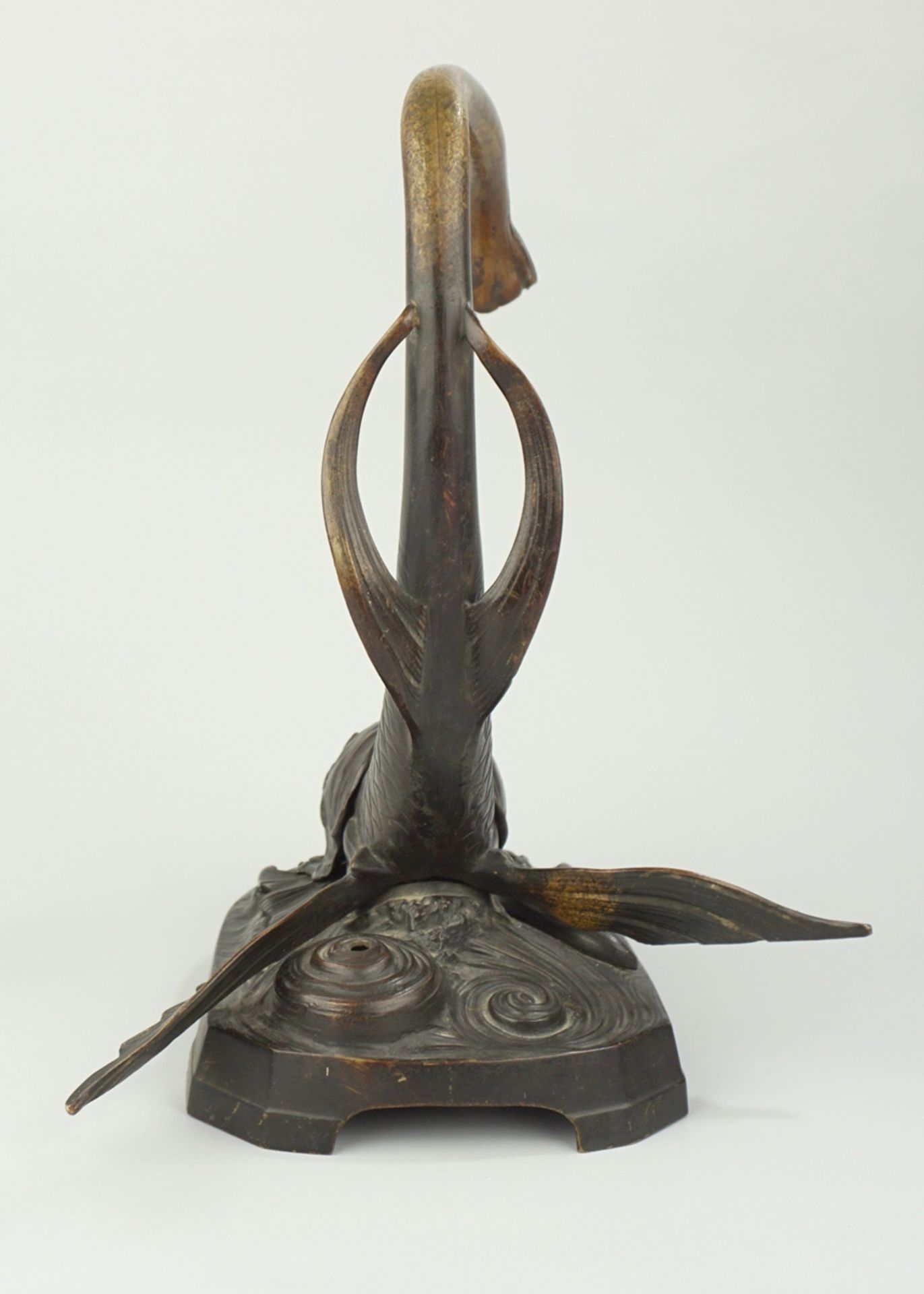 figürlicher Lampenfuß in Form eines Fisches, Bronze, Frankreich um 1900/1910 - Image 3 of 4