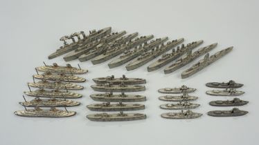 28 Vollguss-Schiffsmodelle, Blei, Wiking, um 1930er Jahre