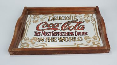 Tablett "Delicious Coca-Cola...", wohl 1950er / 1960er Jahre