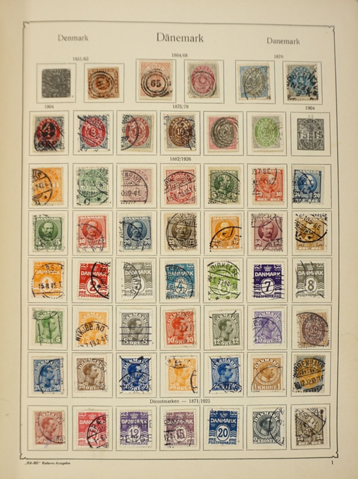 1 Album: Albanien, Andorra, Belgien ab 1857, Bosnien, Bulgarien ab 1881, Danzig, Dänemark ab 1863, - Image 4 of 4