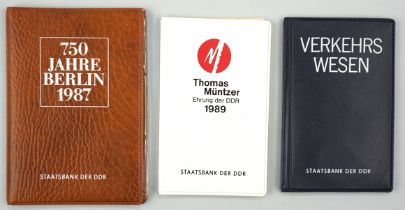 3 Münztaschen, Staatsbank der DDR