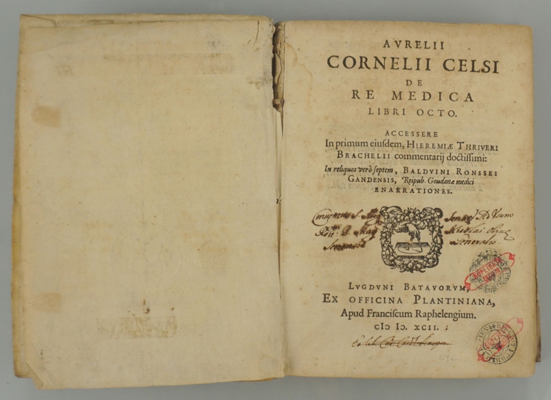 Avrelii Cornelii Celsi: De re medica libri octo. accessere in primum eiusdem, Hieremiae Thriveri Br