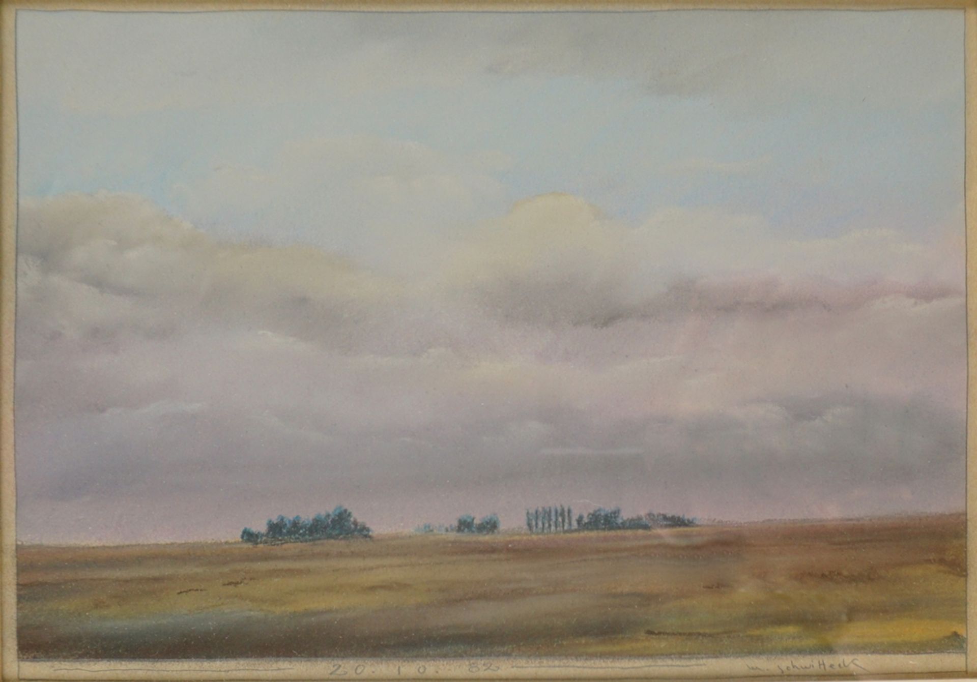 Manfred Konstantin Schwitteck, "Wolkige Landschaft", dat. 1982