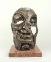 Ernst Neizvestny (1925, Sverdlovsk/RUS - 2016, New York/USA), "Kubistischer Kopf", Bronze