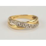 Ring mit kleinen Diamant-Brillanten, 585er Gold 