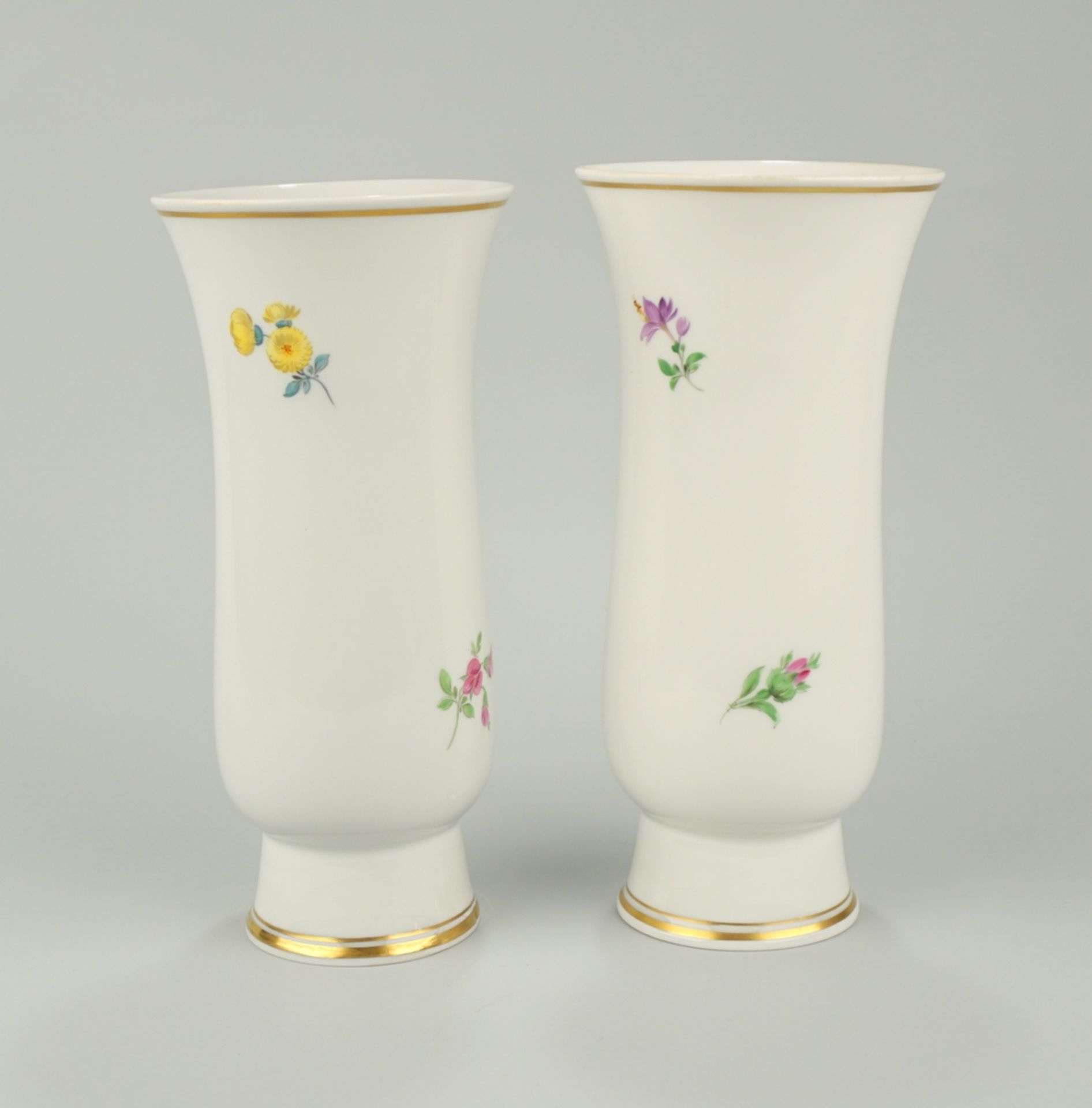 Paar Vasen, Deutsche Blume, Meissen, nach 1934 - Image 2 of 3