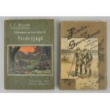 2 Jagdbücher: "Fährten und Spuren", 1901 und "Dietzel´s Erfahrungen aus dem Gebiete der Niederjagd"