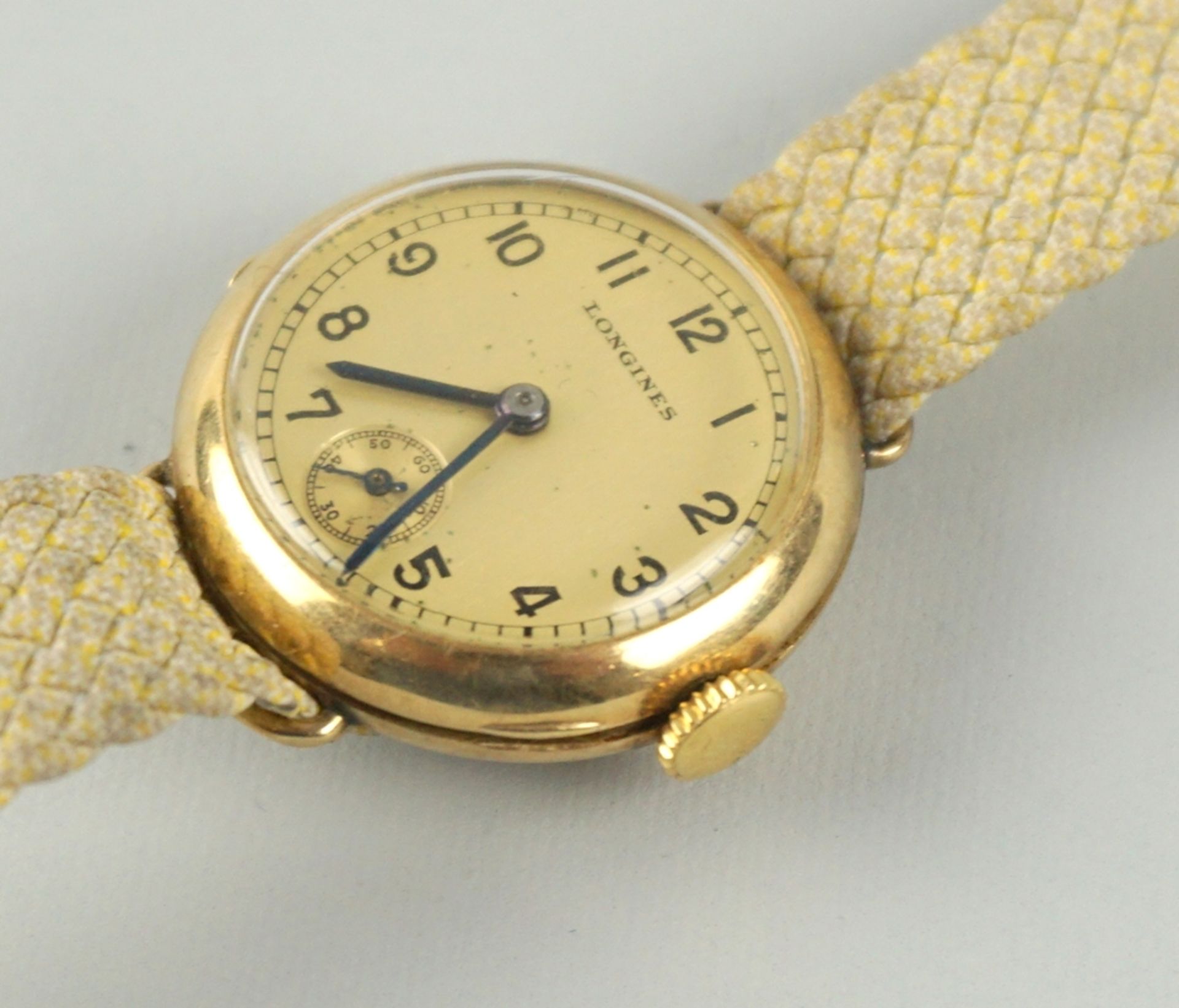 schlicht-elegante Damenarmbanduhr Longines, 1920er Jahre, 585er Gelbgold - Bild 2 aus 3