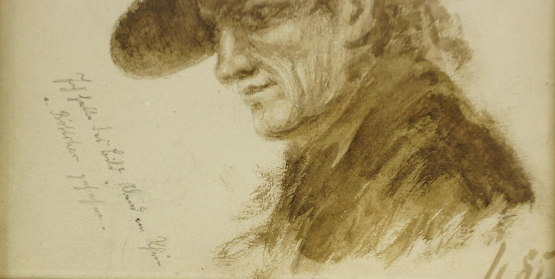 anonyme/r Künstler/in, 5 Porträtskizzen, 1885/86, Handzeichnungen - Bild 4 aus 4