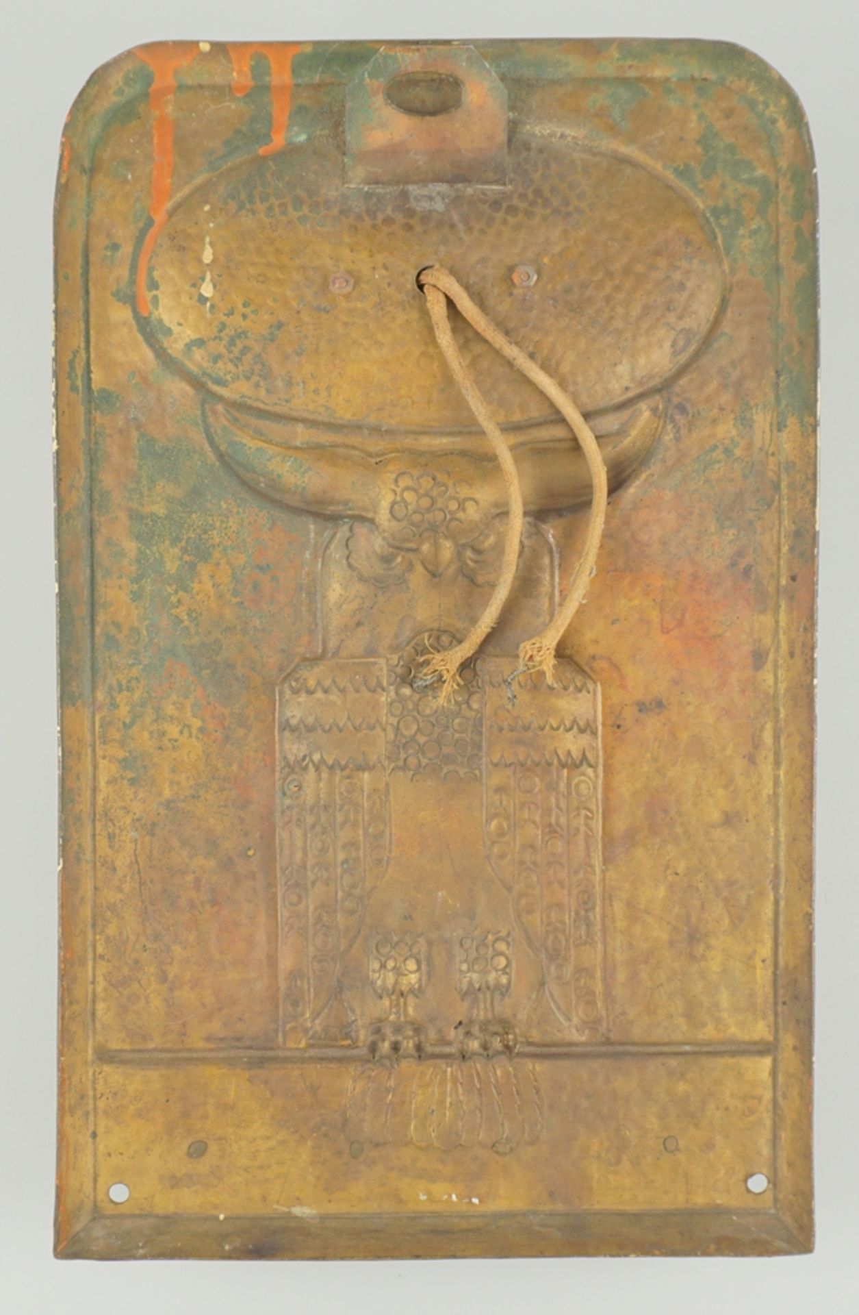 Wandlampe mit Uhu-Motiv im Relief, Art déco, 1920er Jahre - Image 2 of 2