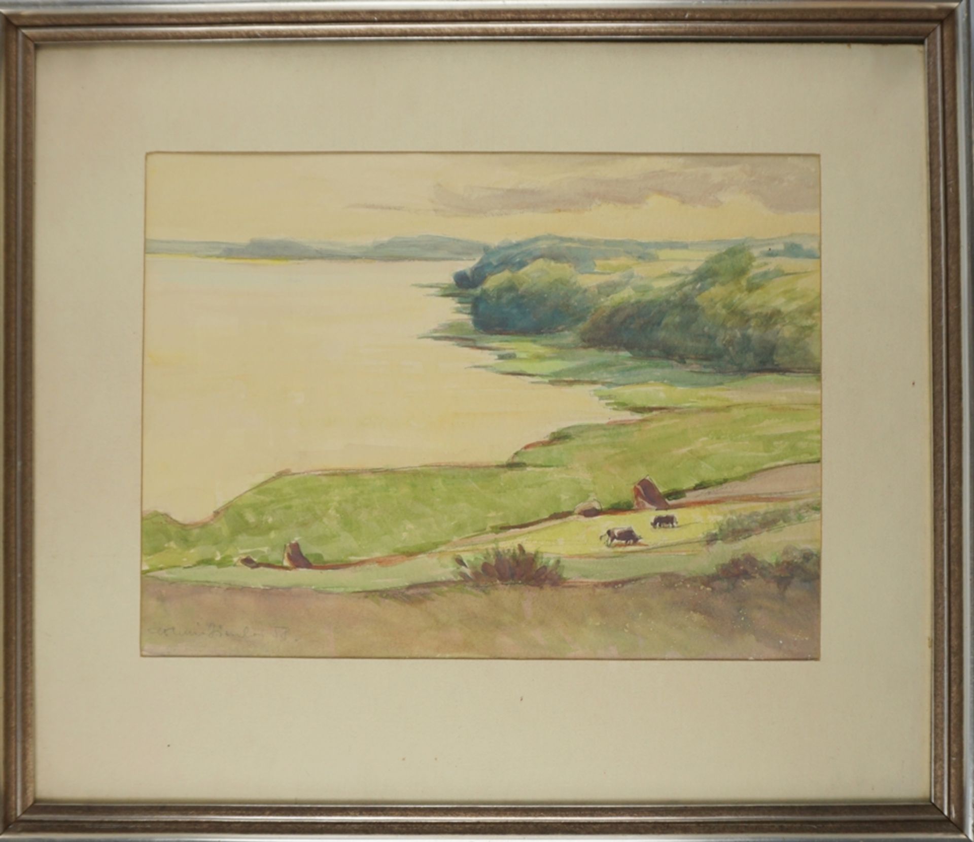 Armin Timler (1896-1976), "Küstenlandschaft Darß mit Ostseeblick vom Schifferberg bei Ahrenshoop Ri - Bild 2 aus 3