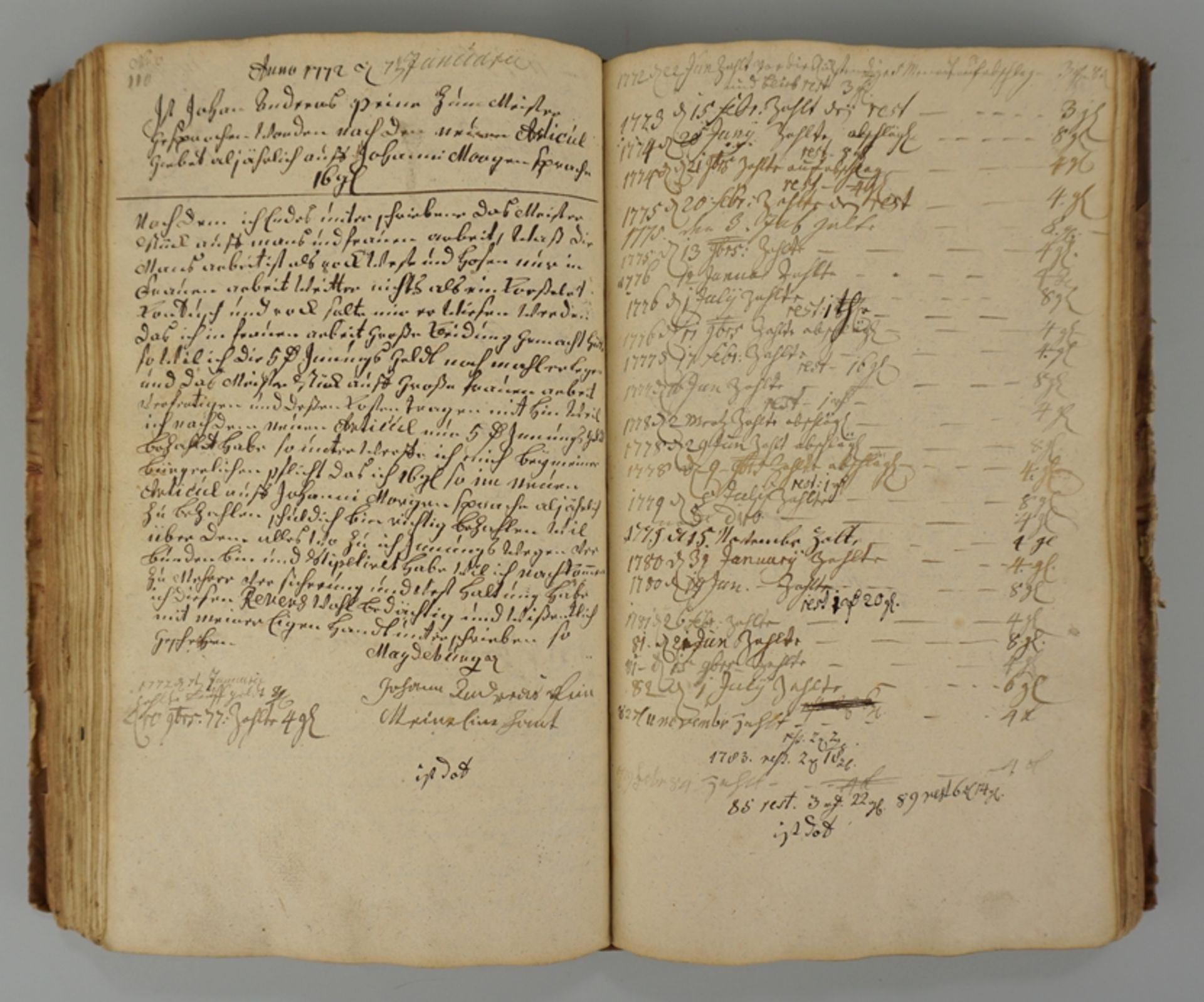 Tage-/ Kassenbuch eines Schneiders, "Das Alte Innungs Buch", Magdeburg, den 17.Februar 1791 - Bild 4 aus 5