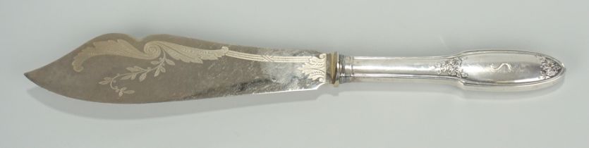 Kuchenmesser in Etui, Bruckmann, 800er Silber, um 1900