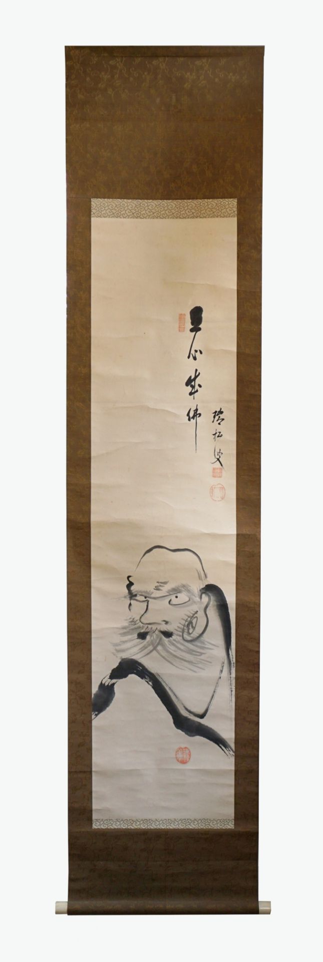 Hängerolle mit Tuschmalerei "Daruma", Japan, Edo-Zeit
