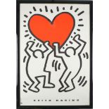 Keith Haring  (*1958, Reading/ Pennsylvania - 1990, New York City) "Red Heart", 1993 - Artpost Edit