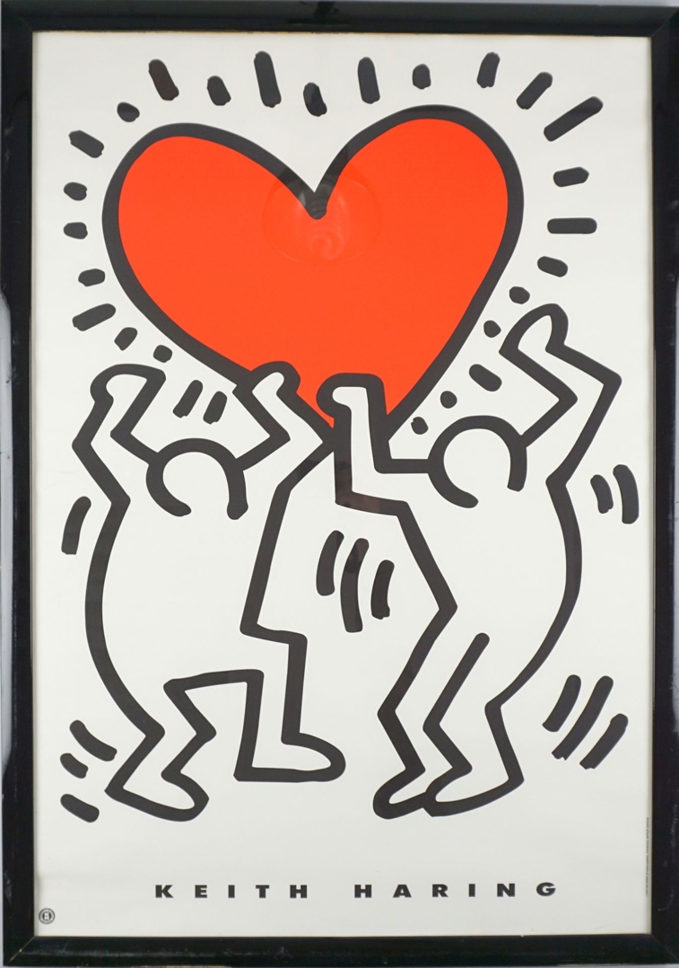 Keith Haring  (*1958, Reading/ Pennsylvania - 1990, New York City) "Red Heart", 1993 - Artpost Edit