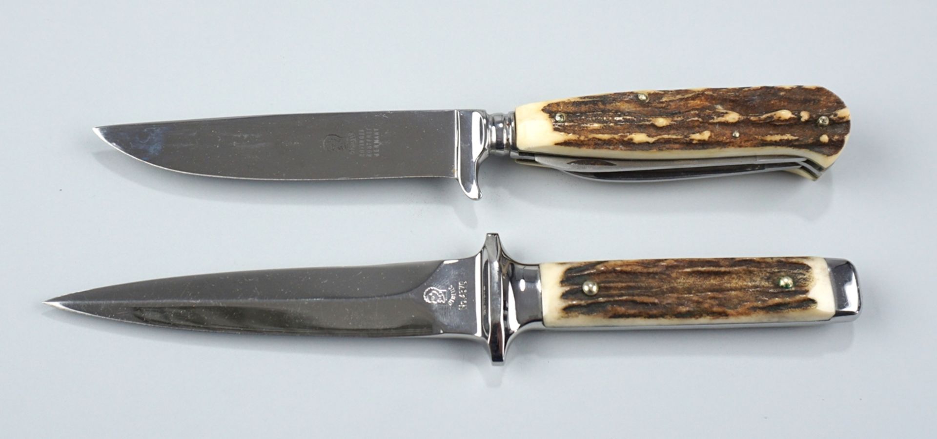 2 Jagdmesser, davon ein Mehrzweckmesser, Othello Anton Wingen