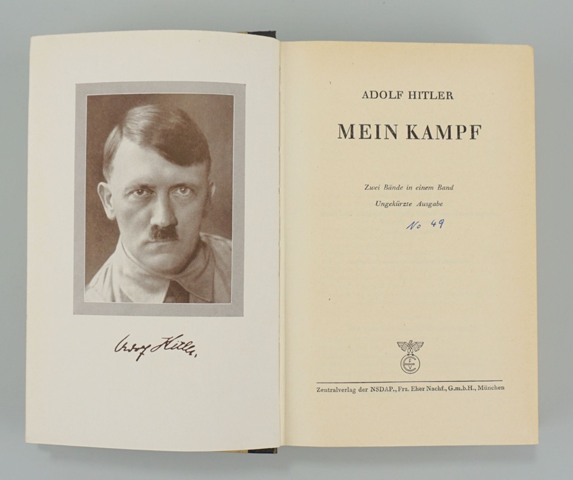 Mein Kampf. Zwei Bände in einem Band - Ungekürzte Ausgabe; 1943 - Bild 2 aus 2