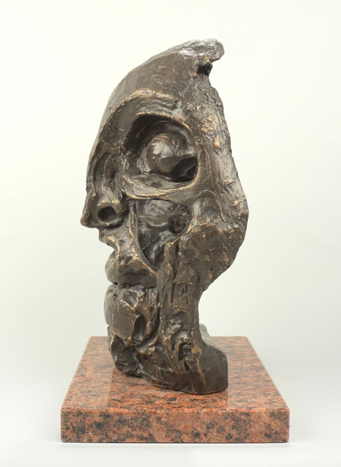 Ernst Neizvestny (1925, Sverdlovsk/RUS - 2016, New York/USA), "Kubistischer Kopf", Bronze - Bild 3 aus 3