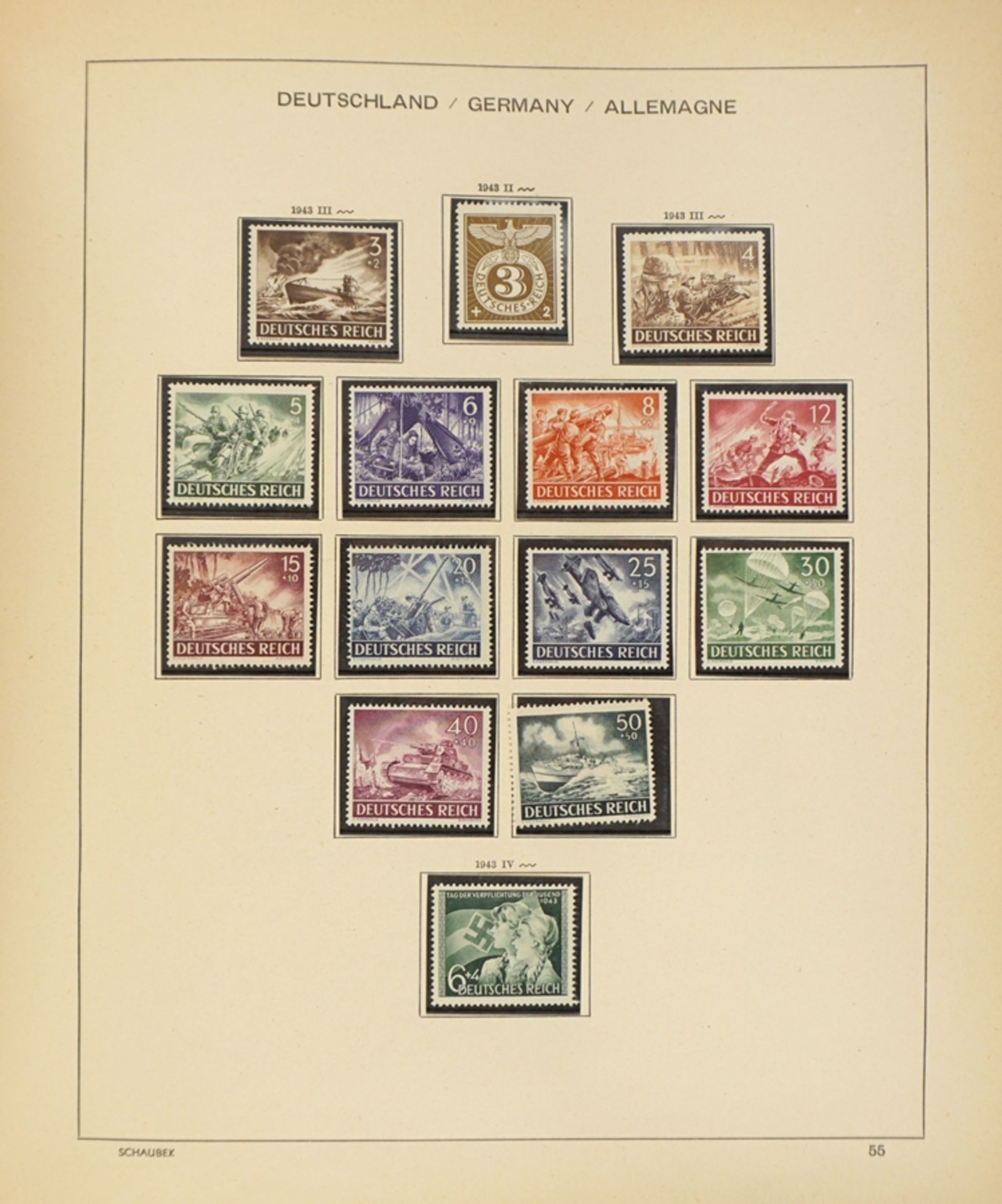 Sammlung Dt.Reich 1873-1944, dazu Postwertzeichen Katalog der Gebr. Senf's 1914 - Bild 3 aus 4