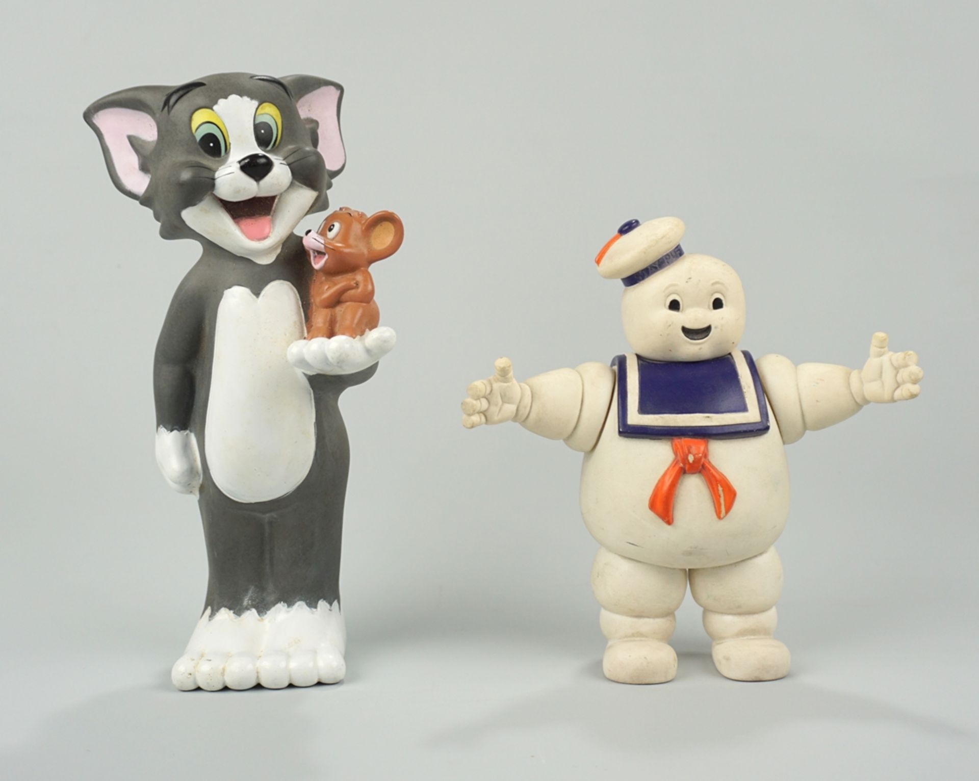 Marshmallow Man von Ghostbusters, Columbia Pictures 1984 und Spardose Tomm&Jerry, 1992