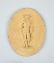 ovales Relief mit nacktem Jüngling, 19.Jh.