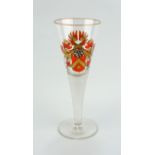 Pokalglas mit Email-Familienwappen "von Glan", Landkreis Cuxhaven, Josephinenhütte, um 1890