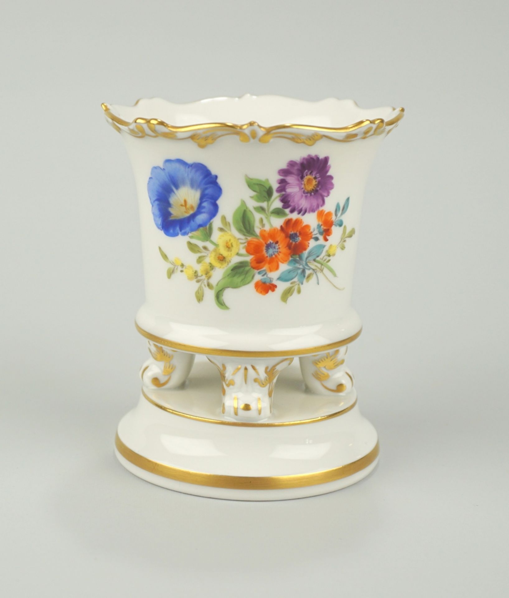 kleine Prunkvase, Deutsche Blume, Meissen, 2.Hälfte 20.Jh.