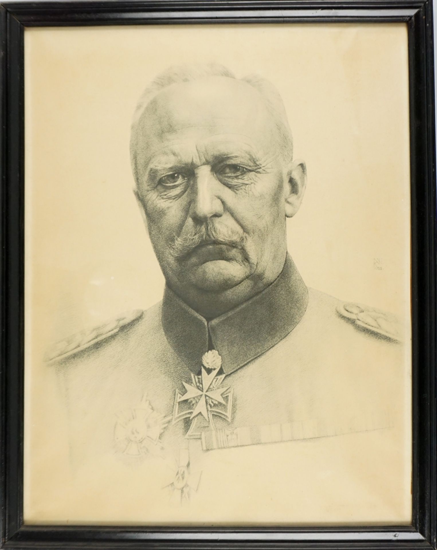 Schulterporträt Generalstabschef Erich von Ludendorff, Lithographie - Image 2 of 2