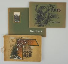 3 Ansichten-Alben "Der Harz", ca.1900/1920. o.Jz.