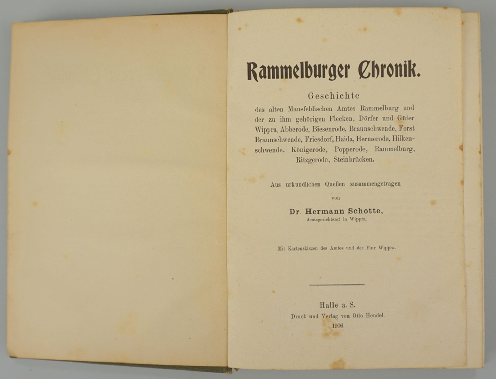 Rammelburger Chronik, Dr.Hermann Schotte, Halle a.Saale, 1906