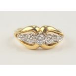 Ring mit 5 Altschliff-Diamant-Brillanten, total ca.0,50ct, 585er Gold