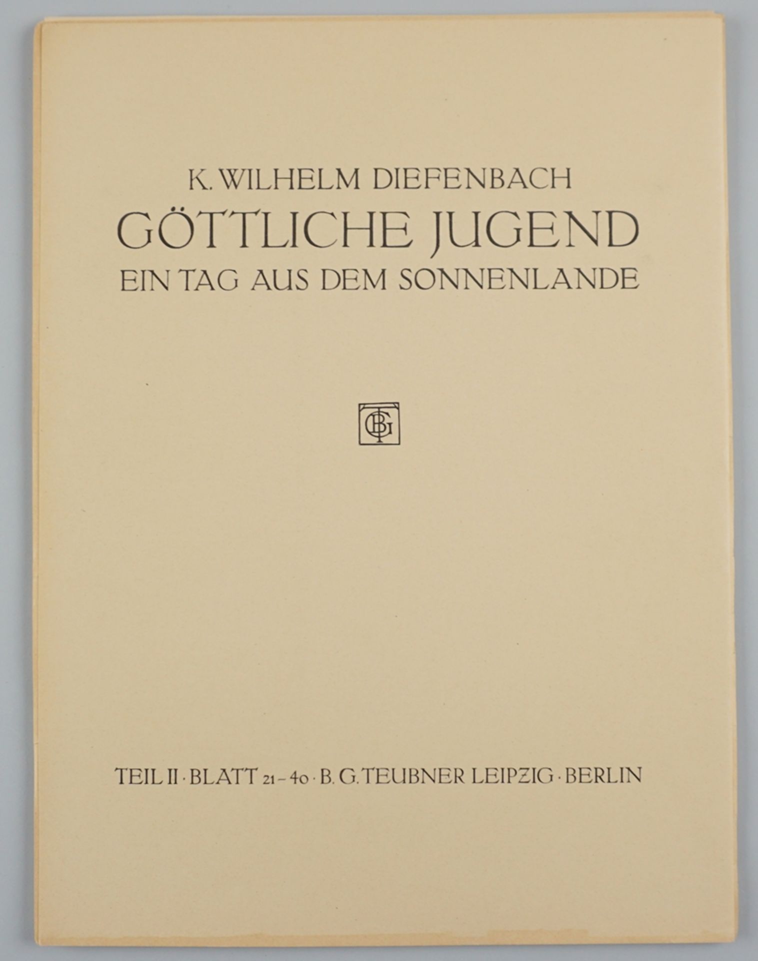 Göttliche Jugend, Ein Tag aus dem Sonnenlande, Teil 1 und 2, Karl Wilhelm Diefenbach, Jugendstil, u - Image 2 of 4