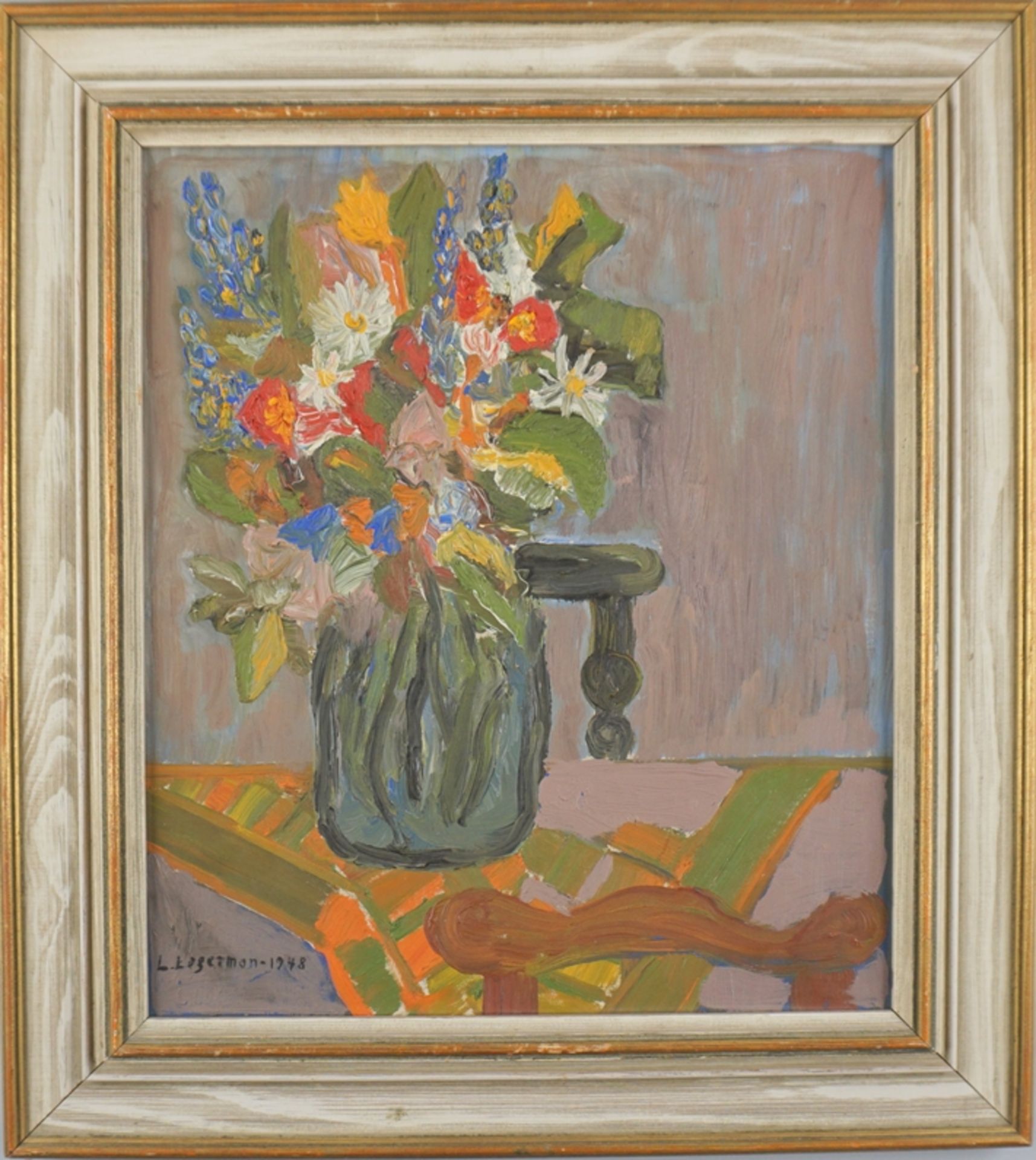 L.Logerman"Blumenstillleben", datiert (19)48