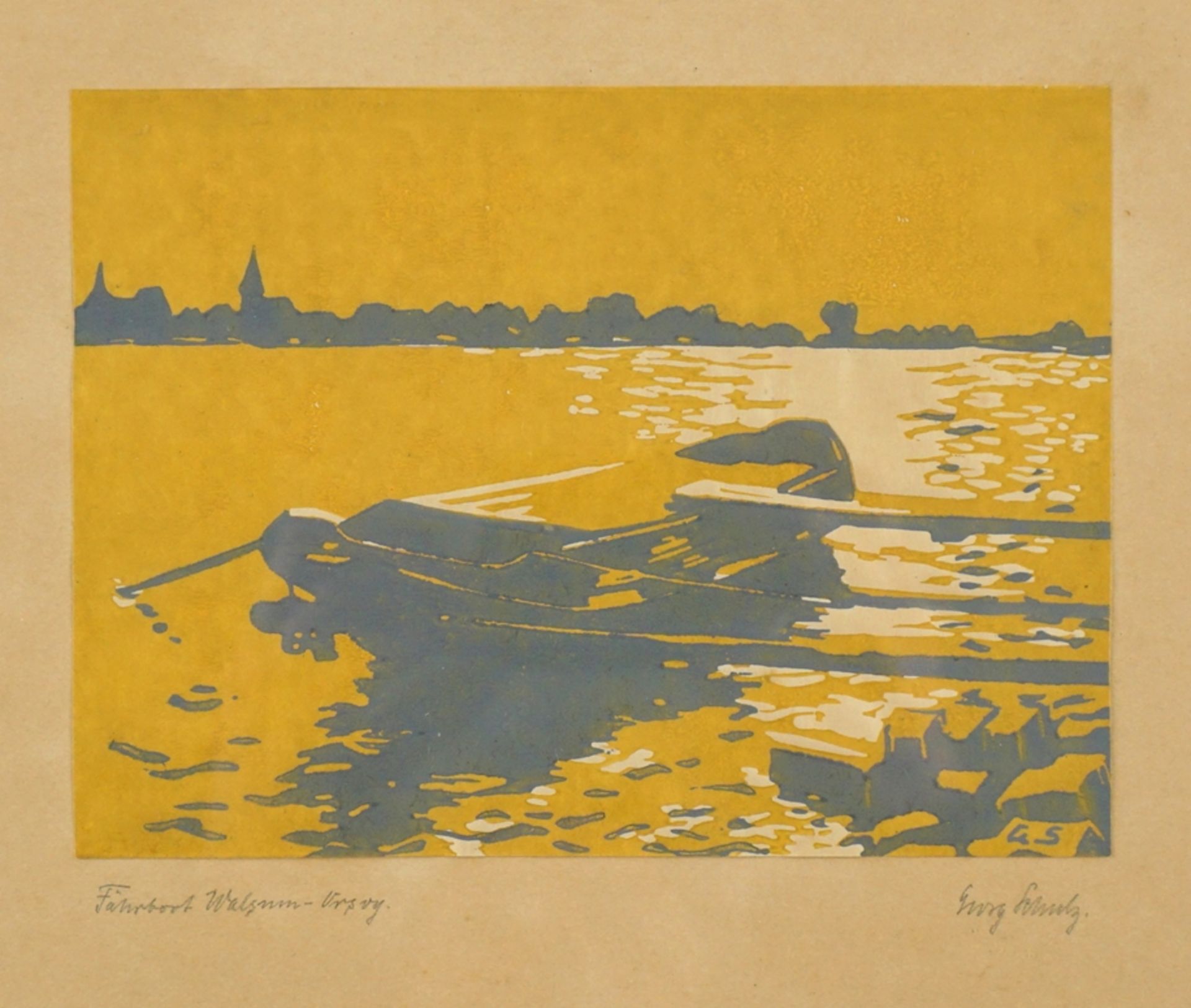 Georg Scholz (1890 Wolfenbüttel- 1945 Waldkirch) "Fährboot Walsum-Orsoy"