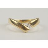 Ring mit Diamant-Brillant, ca.0,08ct, 585er Gold