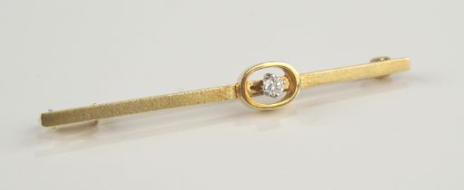 Brosche mit Diamant-Brillant, 585er Gold