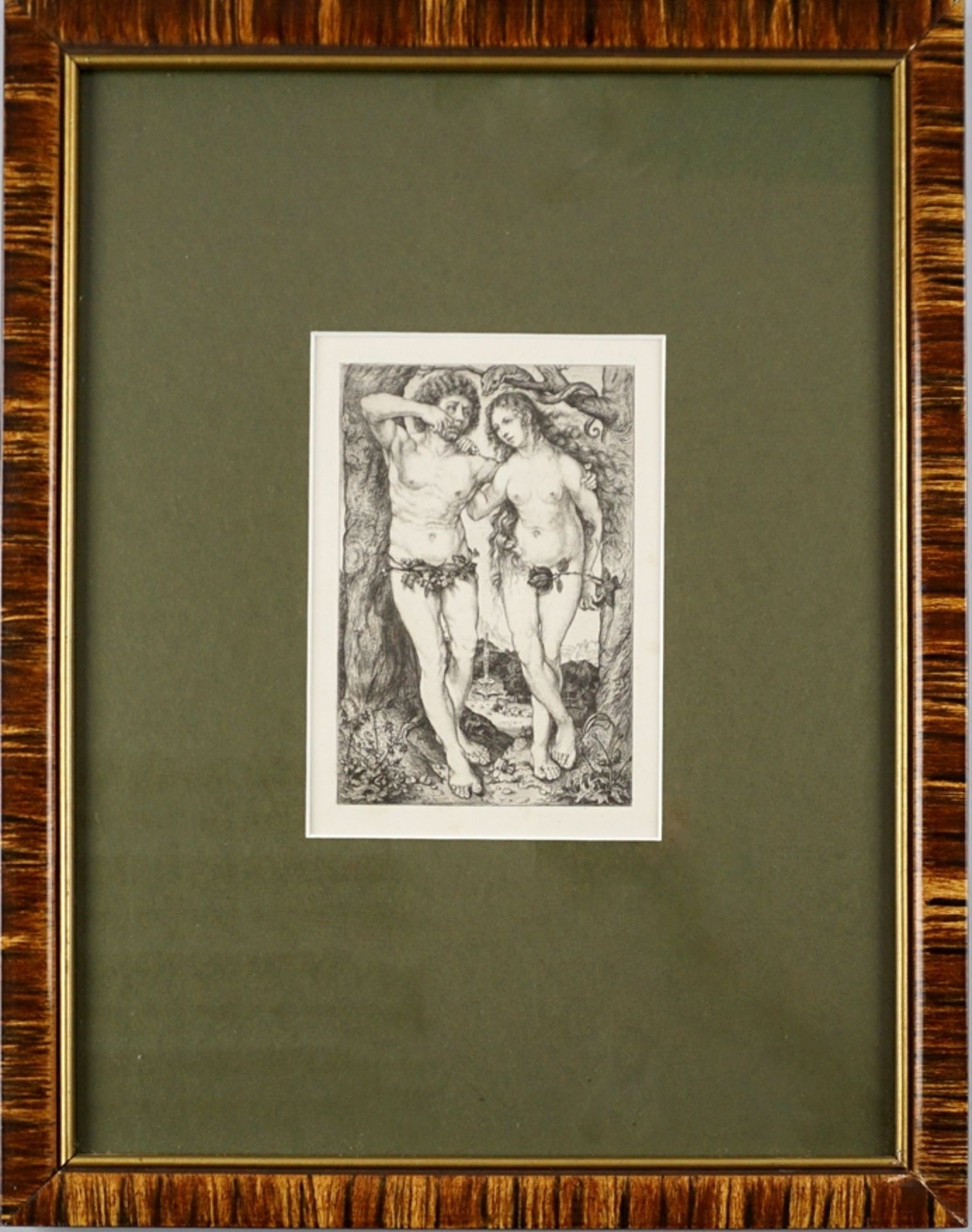 nach Jan Gossaert (1478-1532 Antwerpen), "Adam und Eva", Radierung