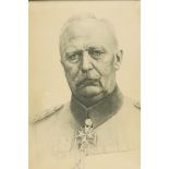 Schulterporträt Generalstabschef Erich von Ludendorff, Lithographie