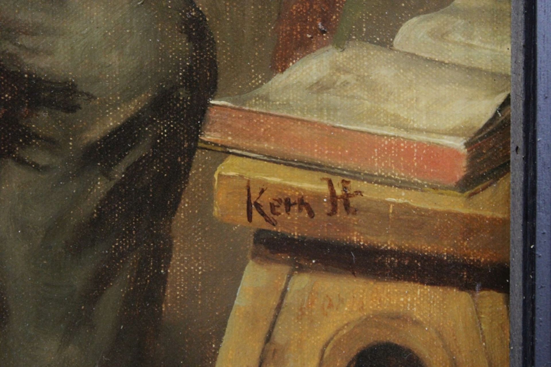 Hermann Kern (österreichisch, 1838 - 1912 ). Interieurszene.  Maler in seinem Atelier, Die Malerei  - Bild 3 aus 3