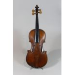 Violine, wohl Italien, 19. Jh., verso signiert (W.A. Coupar), Größe der Geige: 3/4, Gesamtlänge: ca
