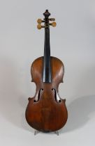 Violine, wohl Italien, 19. Jh., verso signiert (W.A. Coupar), Größe der Geige: 3/4, Gesamtlänge: ca