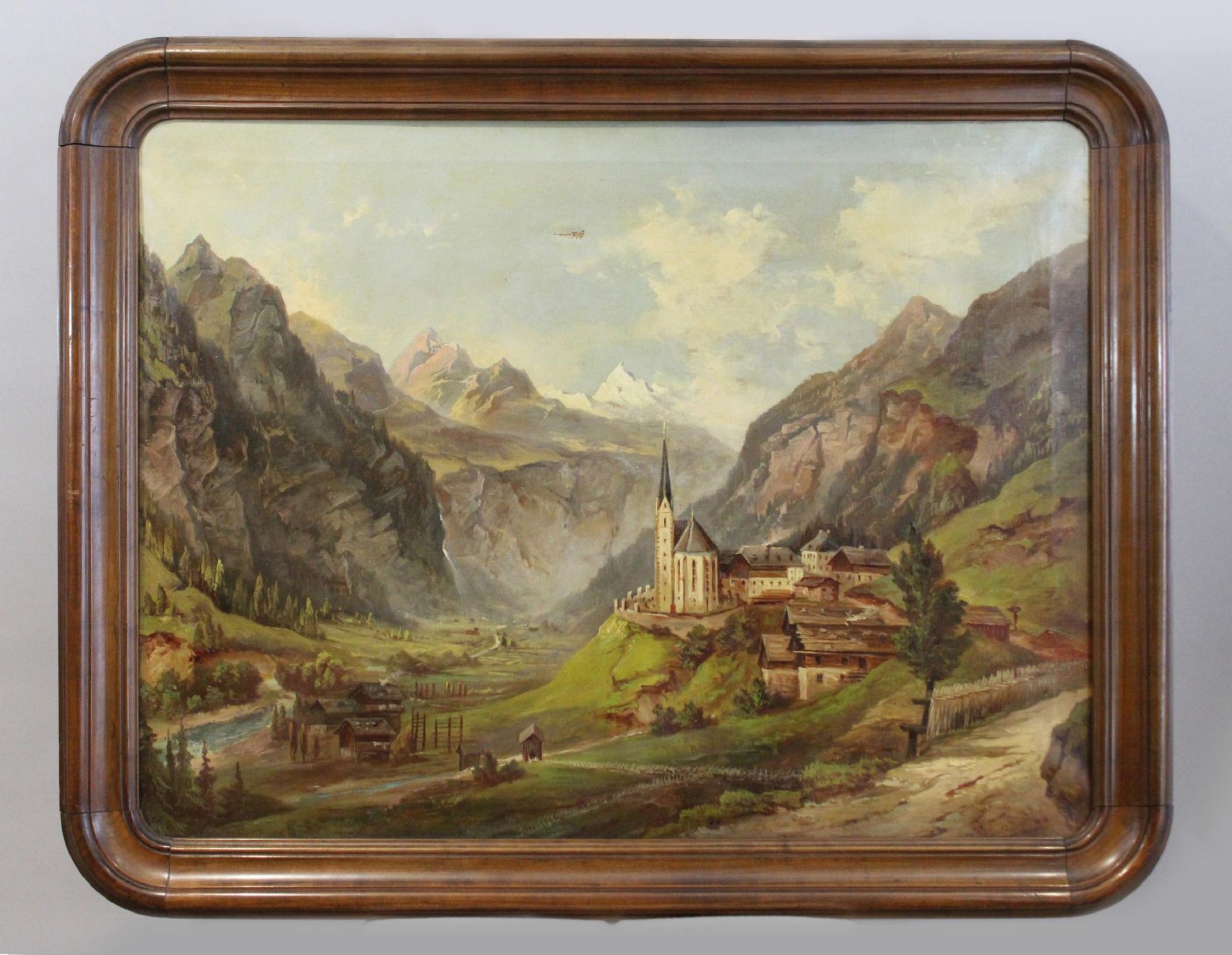 Zugeschrieben Marcus Pernhart (österreichisch, 1824 - 1871). Landschaft mit Blick auf Heiligenblut. - Image 2 of 3