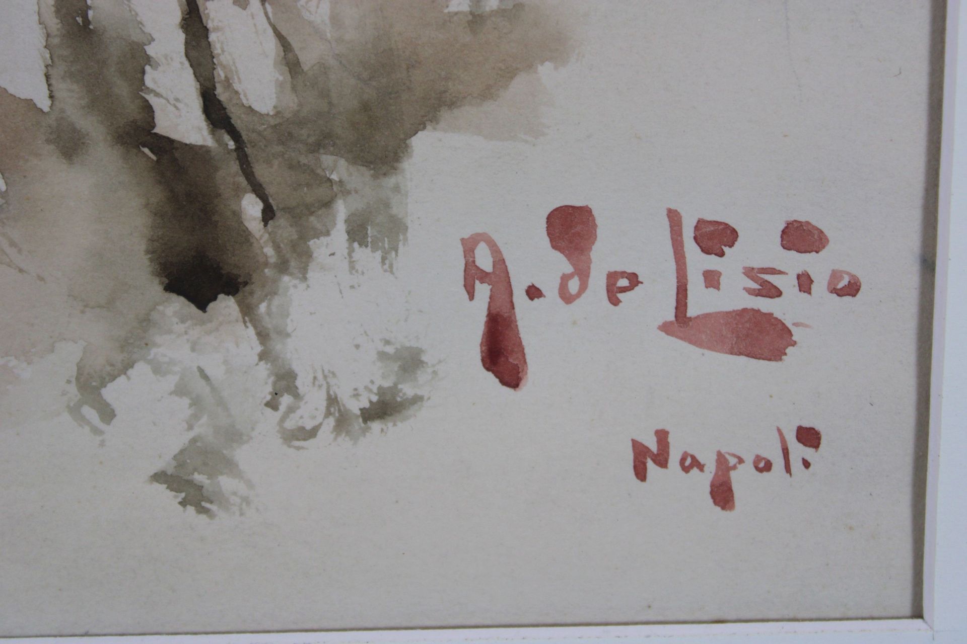 Arnaldo de Lisio (italienisch, 1869 - 1949), Aquarell auf Papier, unten rechts signiert, Lichtmaß: - Image 3 of 3