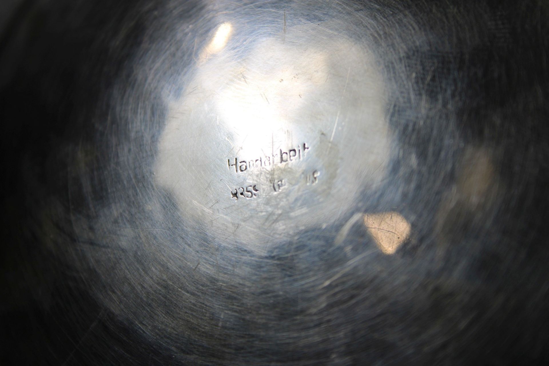 Tripod Schale, 835er Silber, Dm.: 17 cm, Gewicht: 126 g. Guter, altersbedingter Zustand. - Image 2 of 2
