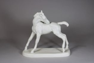 Pferd, Rosenthal, Porzellan, 1946, Entwurf: Albert Hinrich Hussmann, H.: 26 cm. Guter Zustand, rest